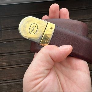 Yves Saint Laurent | Women’s Belt | Reversible | Black & Brown | Versatile | 38"